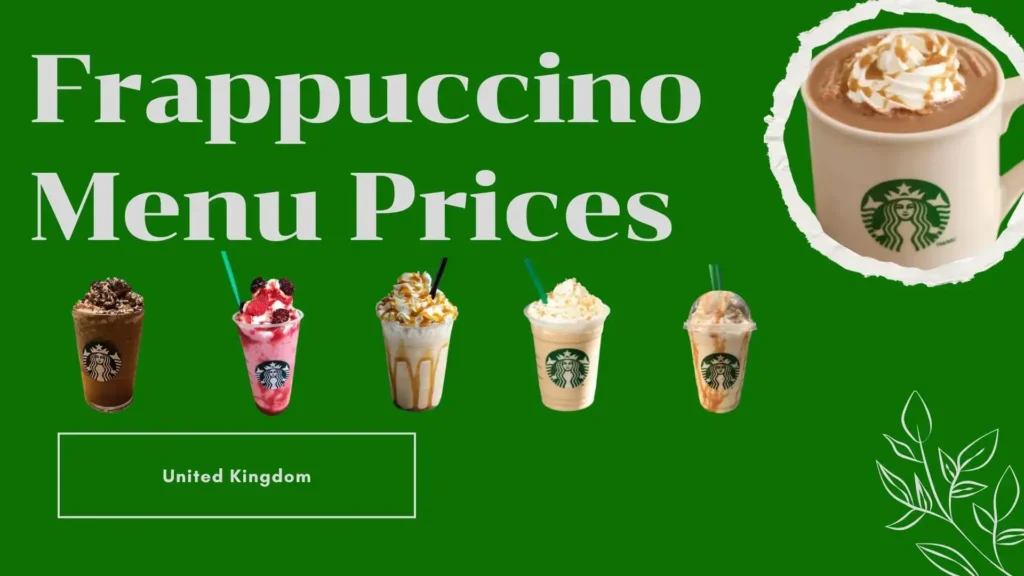 Frappuccino Menu Prices Starbucks